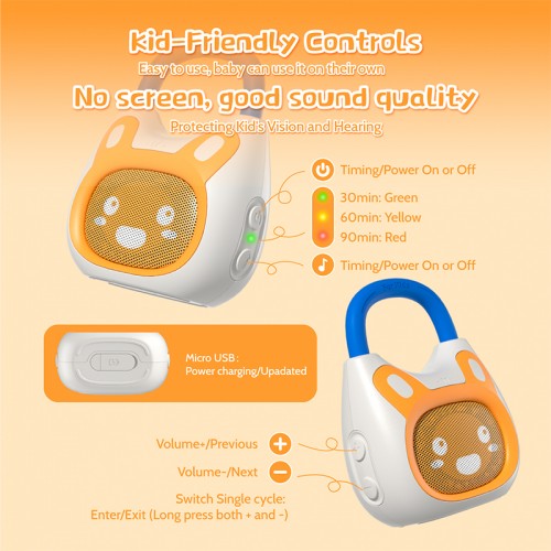 alilo Pocket Bunny Portable Story Music Player | 3 - 8 years | 1 year warranty